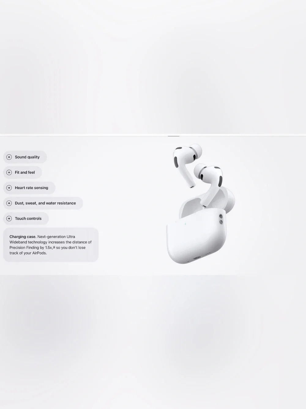 Apple AirPods Pro 3 Earbuds with Charging Case - White